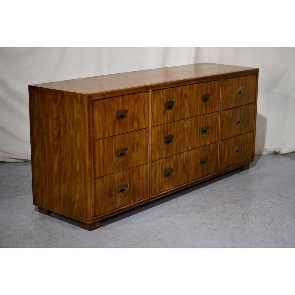 Vintage Campaign  9 Drawer Passage Collection\ Dresser by Drexel