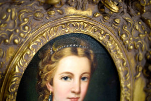 Portrait of Esther Framed Original Oil on Canvas 16in. X 18in.