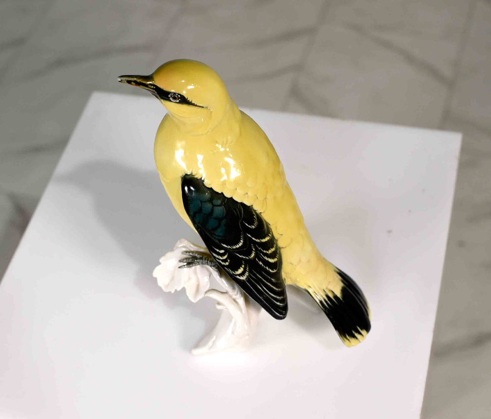 Early 20th Century Porcelain Indian Golden Oriole by Karl Ens Volkstedt Germany