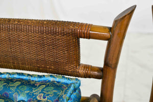 Mid-Century Woven Rattan Tatami Floor Chairs - A Pair