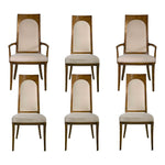 1960s Hollywood Regency Amboyna Wood Dining Chairs by Mastercraft - Set of 6