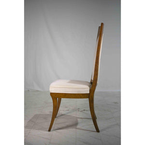 1960s Hollywood Regency Amboyna Wood Dining Chairs by Mastercraft - Set of 6