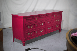 1960s Transitional 6 Drawer Dresser or Credenza by Thomasville - Newly Painted