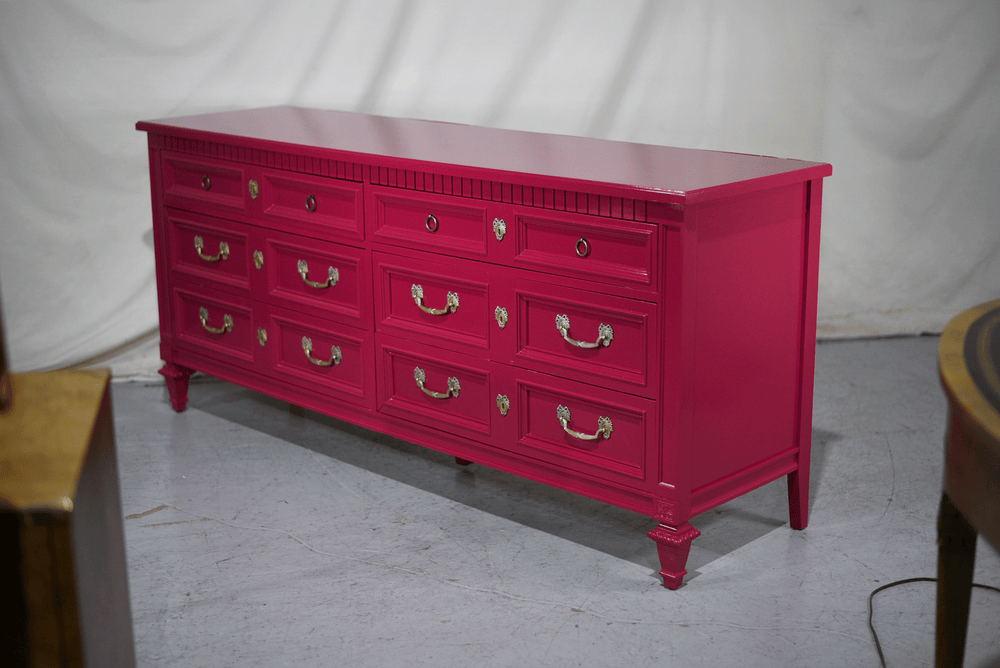 1960s Transitional 6 Drawer Dresser or Credenza by Thomasville - Newly Painted