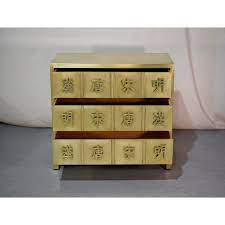 Products 1970s Chinoiserie Dynasty Brass Chest by Mastercraft