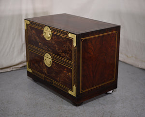 1970s Chinoiserie Campaign Style Cabinet Stacking Chest by Drexel Et Cetera Collection