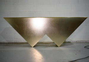 1980s Gilt Low Sofa Table in a W Shape