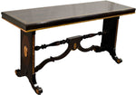 Mid-Century Italian Style Gilt Rosette and Inlay Console Table