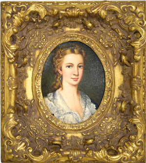 Portrait of Esther Framed Original Oil on Canvas 16in. X 18in.