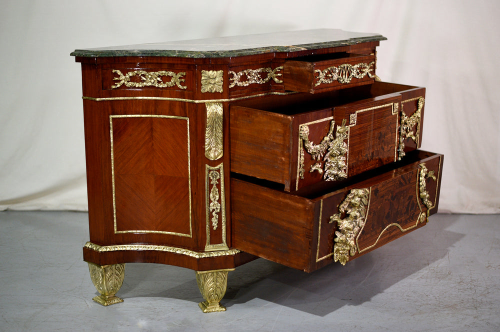 Grand Louis XVI Mahogany Cabinet with Bronze d'Ore Mounts, French