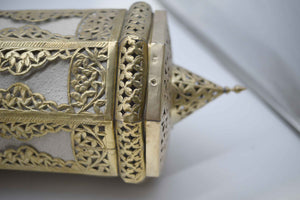 Mid 20th Century Pierced Brass Moroccan Hanging Lantern