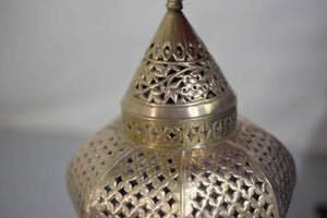 Mid 20th Century Pierced Brass Moroccan Hanging Lantern