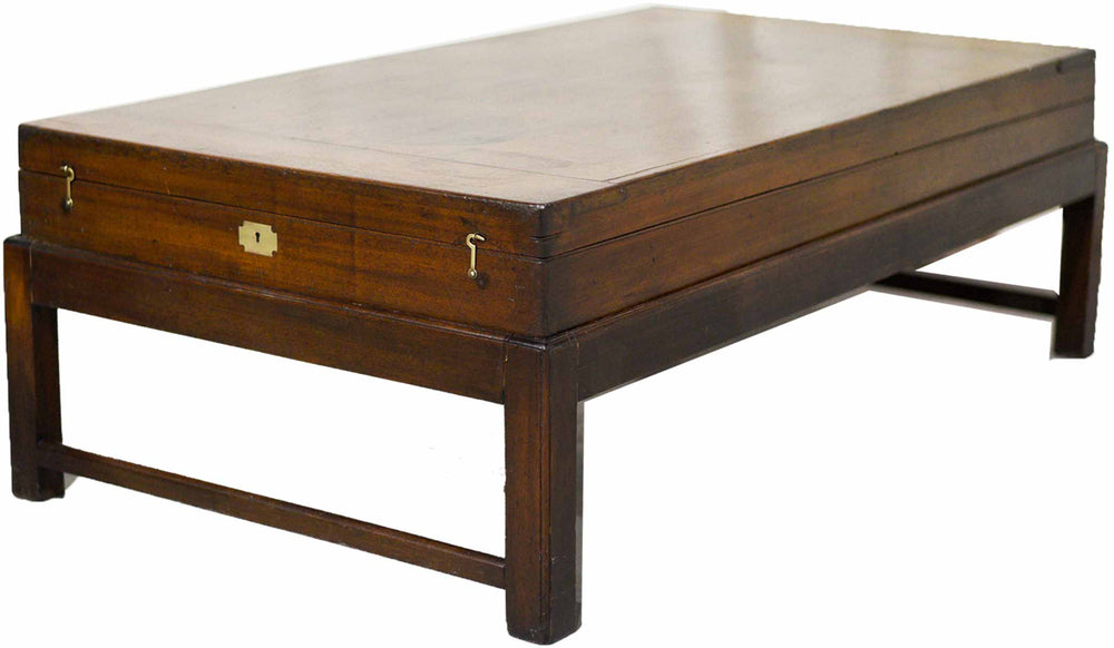19th Century Bagatelle Parlor Game Box Mahogany Coffee Cocktail Table