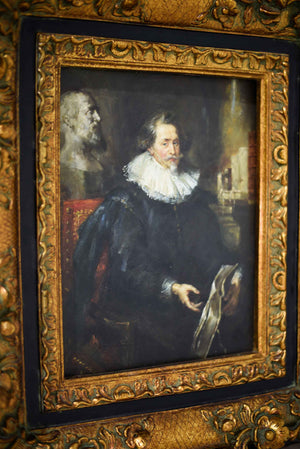 Portrait of Ludovicus Nonnius by Peter Paul Rubens Reproduction Framed 23in × 26.5in