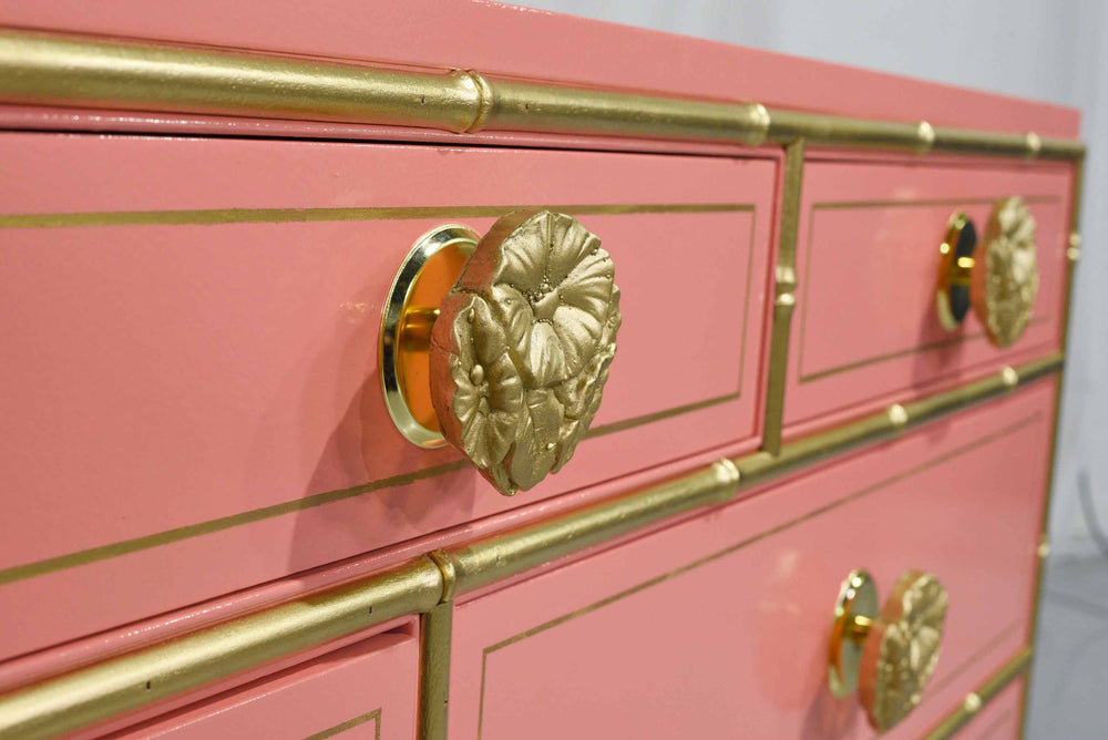 Metallic Petunia Handcrafted Flower Drawer Knob Made to Order by Firebird Furniture