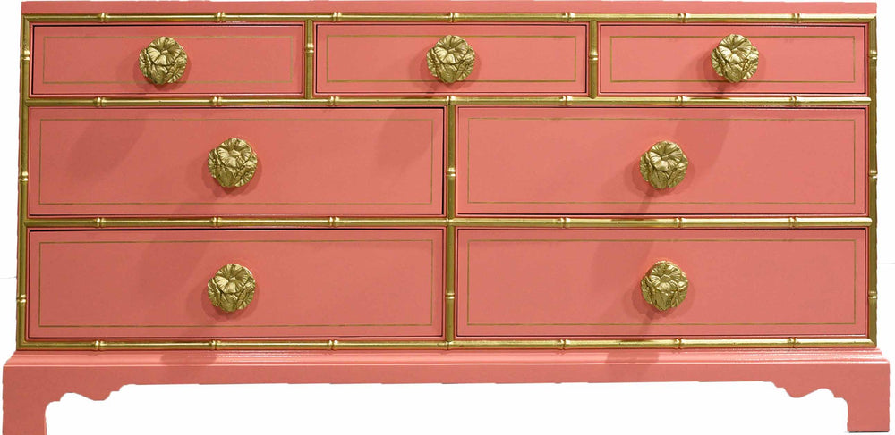 Metallic Petunia Handcrafted Flower Drawer Knobs Made to Order by Firebird Furniture - A Pair