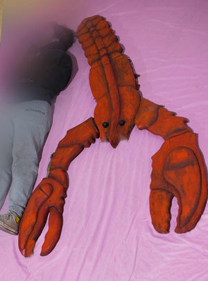 Vintage Animalia Gigantic Wooden Decorative Lobster