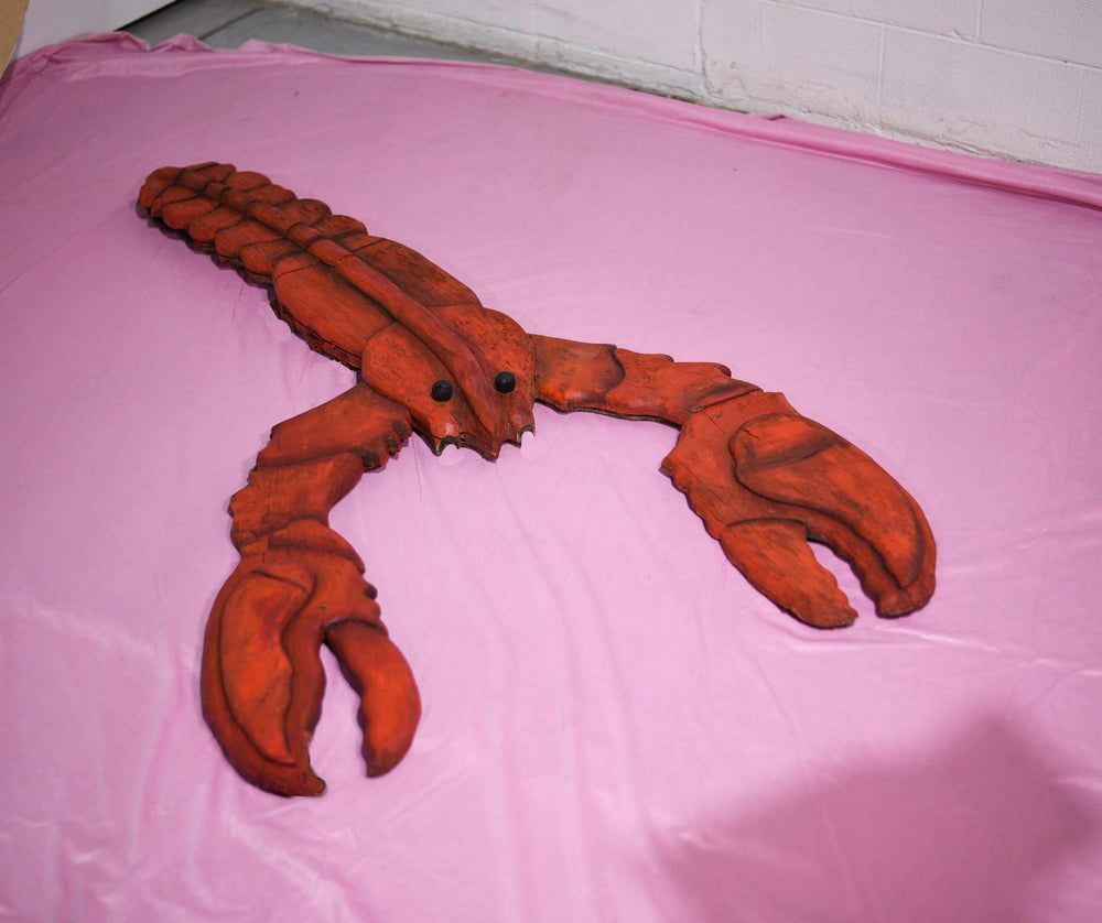 Vintage Animalia Gigantic Wooden Decorative Lobster