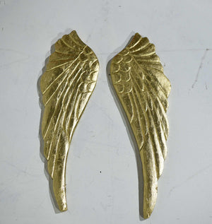 Vintage Carved Gilt Wood Angel Wings - A Pair