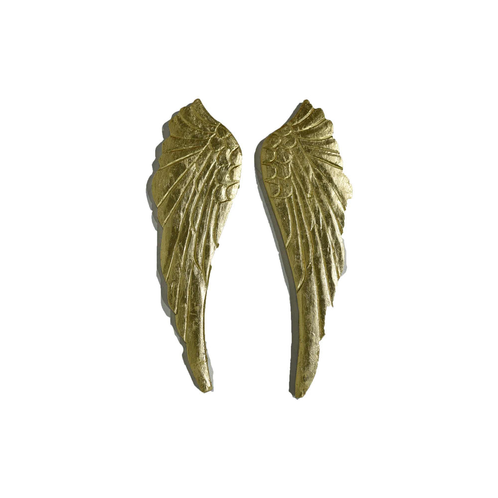 Vintage Carved Gilt Wood Angel Wings - A Pair