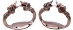 Vintage Chinoiserie Brass Dragon Towel Holders - A Pair