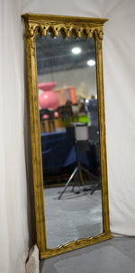 Vintage Circus Tent Style Gilt Wall Mirror by La Barge MI
