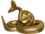 Products Vintage Gilded Coiled Cast Metal Rattlesnake Statue