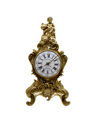 Louis XIV French Cherub Globe Rococo Mantel Clock - A Reproduction