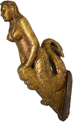 Vintage Maidenhead Carved Wooden Bust Bow Of The Ship Mermaid