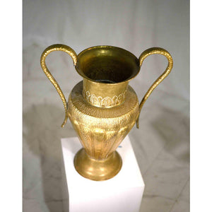 Vintage Classical Hammered Brass Amphora Vase 22 Inches